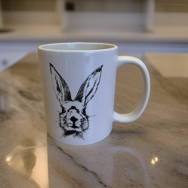 Black and White Bunny Mug