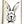Black and White Bunny Art Print
