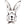 Black and White Bunny Art Print